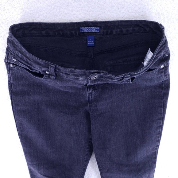 Bandolino Black Stretch Flap Pockets Womens Size 12 Mid Rise Denim Casual Pants - Picture 5 of 9